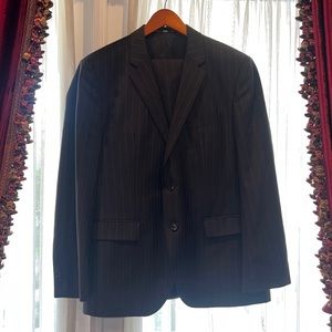 Boss Suit - 2 piece striped black